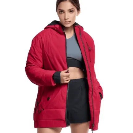 Red Puffer Jacket For Women