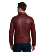 Reeves Men's Harrington Real Maroon Leather Jacket