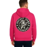 Rocket Paws Custom Hoodie – Pink Space Cat Graphic Pullover