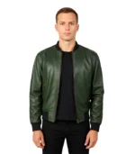 Shane Green Leather Bomber Jacket
