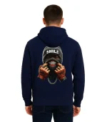 Smile Street Style Custom Hoodie – Bold Graphic Blue Pullover