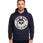 Spooky Season Custom Hoodie – Halloween Cat & Skull Graphic Pullover