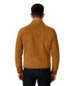 Tan Men’s Trucker Suede Jacket