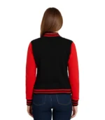 Women’s Black and Red Varsity Jacket – Baseball Letterman Style Women’s Black and Red Varsity Jacket – Baseball Letterman StyleWomen’s Black and Red Varsity Jacket – Baseball Letterman Style Women’s Black and Red Varsity Jacket – Baseball Letterman Style