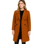 Women’s Copper Brown Regular Fit Wool Coat