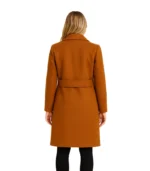 Women’s Copper Brown Regular Fit Wool Coat