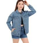 Womens Oversized Light Blue Denim Jacket