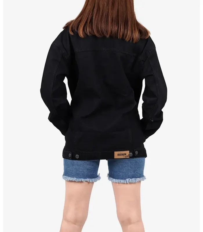 womens_large_black_denim_jacket Back
