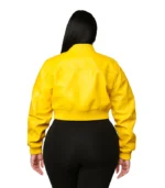 Gina Women’s Yellow Leather Varsity Jacket