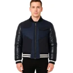 Ink Blue Letterman Jacket