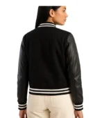 Savant Black Hybrid Varsity Jacket