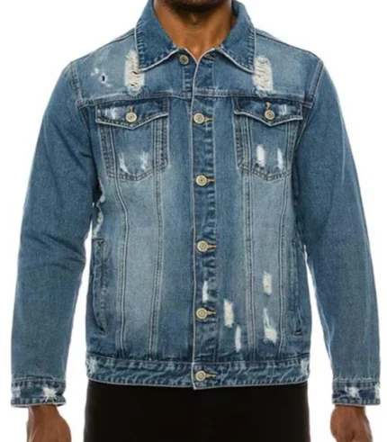 Mens World Tour Denim Jacket Front