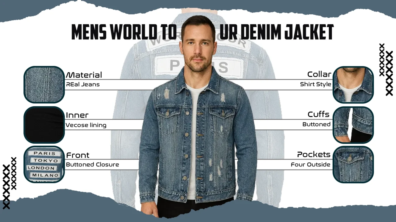 Mens World Tour Denim Jacket