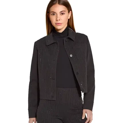 Nala Womens Denim Black Jacket