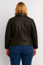 Womens Quilted Plus Size Leather Jacket