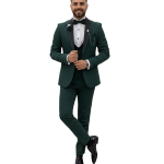 Mens Dark Green 3 Piece Suit