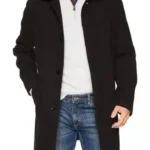 Armando Mens Black 3 4 Length Wool Coat