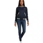 College-style varsity jacket