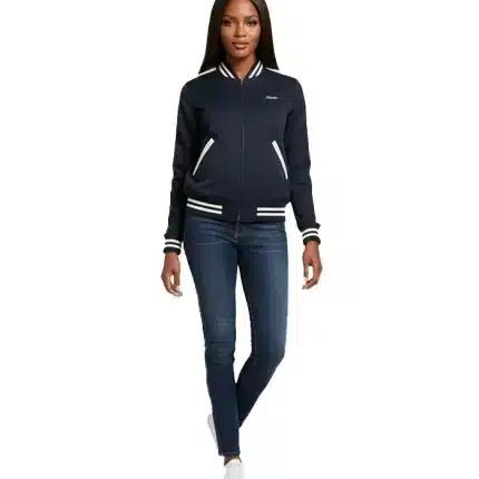 College-style varsity jacket