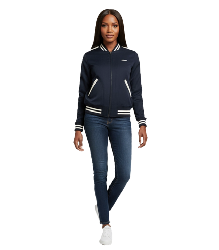 College-style varsity jacket