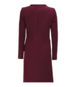 Connie Regular Fit Maroon Long Wool Coat – Overcoat for Women