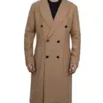 Fredrick Men’s Double Breasted Beige Wool Coat Men