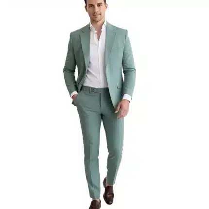 Jade Two Piece Sage Green Suits Mens