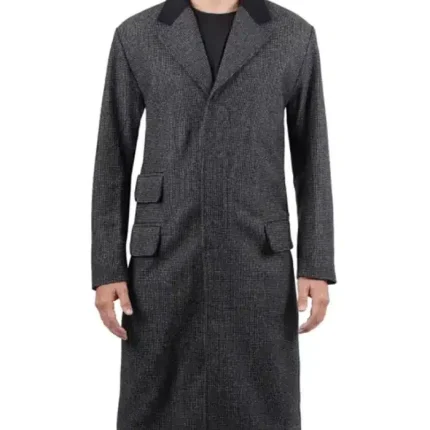 Joel Men’s Charcoal Grey Long Wool Coat