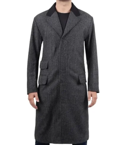 Joel Men’s Charcoal Grey Long Wool Coat