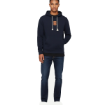 Leather patch sweatshirt