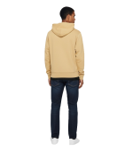 Leather patch sweatshirt