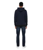 Leather patch sweatshirt