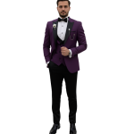 Mens Slim Fit Purple Dovetail Tuxedo
