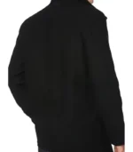 Rafferty Black Modern Fit Wool Coat for Men