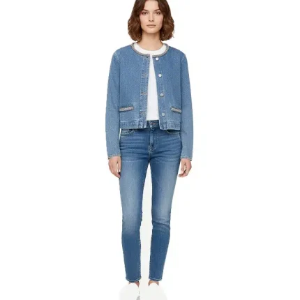 Rhinestone denim jacket