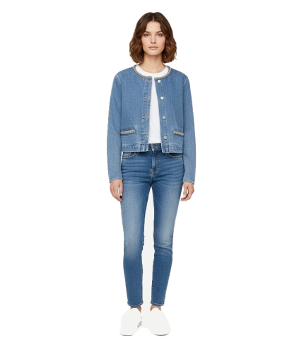 Rhinestone denim jacket