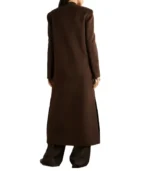 Rosario Dark Brown Womens Long Wool Coat – Overcoat for Women