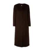 Rosario Dark Brown Womens Long Wool Coat – Overcoat for Women