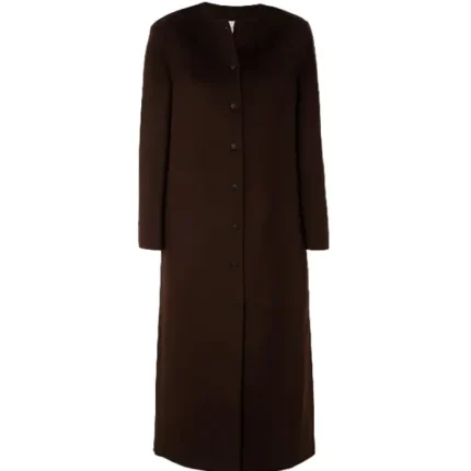 Rosario Dark Brown Womens Long Wool Coat – Overcoat for Women