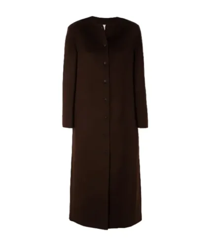 Rosario Dark Brown Womens Long Wool Coat – Overcoat for Women