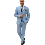 Stefano 3 Piece Sky Blue Suit