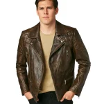 Tyler Painted Leather Moto Jacket