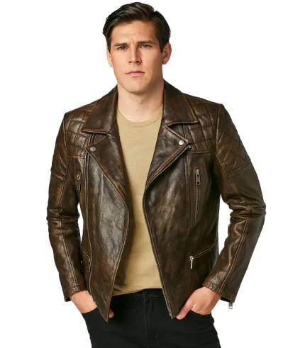 Tyler Painted Leather Moto Jacket