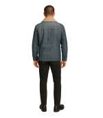 Wesley Denim Leather Chore Jacket