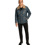 Wesley Denim Leather Chore Jacket