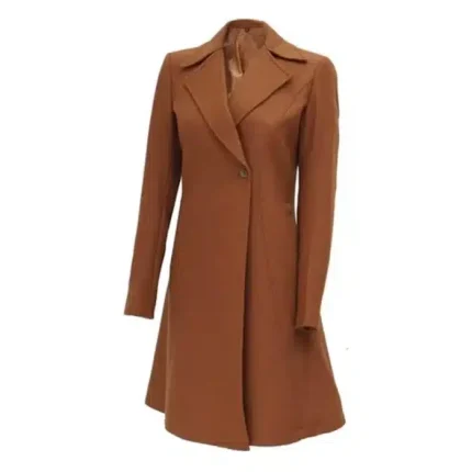 Women’s Regular Fit Camel Brown Wool Coat