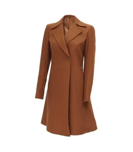 Women’s Regular Fit Camel Brown Wool Coat