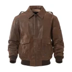 Air Force Flight Aviator Bomber Leather Jacket