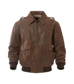 Air Force Flight Aviator Bomber Leather Jacket