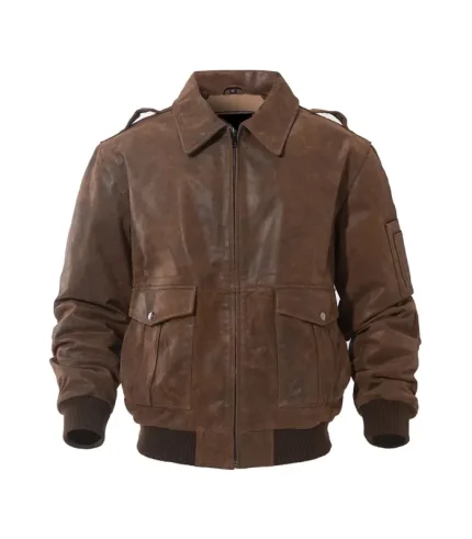 Air Force Flight Aviator Bomber Leather Jacket